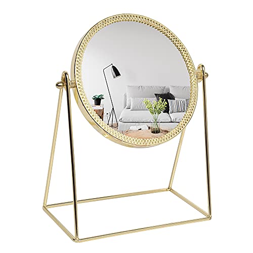 LONGSHENG Espejo de maquillaje, espejo de mesa de tocador de una sola cara de 6 pulgadas Cover