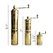 Set of Three Turkish Manual Coffee Grinders, Brass Coffee Mill with Handle, Fixed Top Pepper Grinder, Kitchen Decor