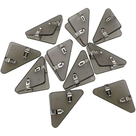 ZZHXSM 10pcs Triangular Paper Corner Clip Black Plastic Bookmark Page Holder Paper Clip Clamp File Index Photo Office School Supplies Cover