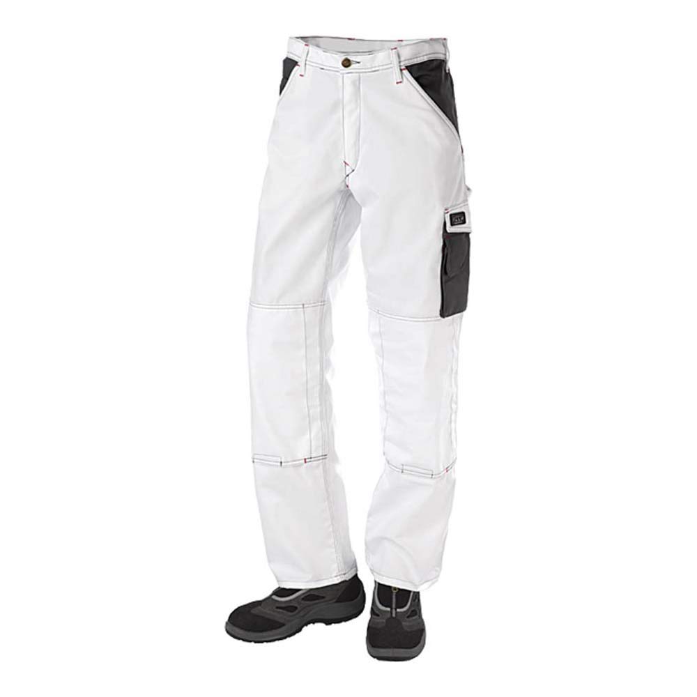 J.A.K. 920615B100 Serie 9206 65% poliéster/35% algodón pantalón de chándal, blanco/gris, 56 L (39/35) tamaño
