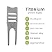 Fastfuse Titanium 4-in-1 Golf Divot Repair Tool & Ball Marker - Club Tee - Groove Cleaner - Putting Alignment Aid (Stone Washed)