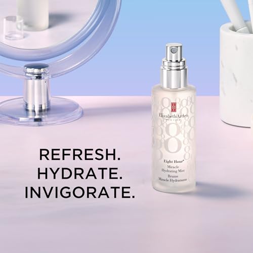 Elizabeth Arden Eight Hour – Miracle Hydrating Mist, 100 ml, belebendes Erfrischungsspray, fruchtiger Duft nach Zitrone, Feuchtigkeitsspray für vitalisierende Erfrischung