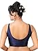 Madhu Fashion Womens Solid Pattern Sleeveless Padded Readymade Saree Blouse (Navy Blue; 40)