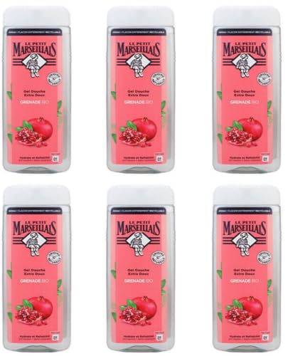 Le Petit Marseillais - Gel de ducha orgánico de granada, 6 unidades, 400 ml (6 unidades)