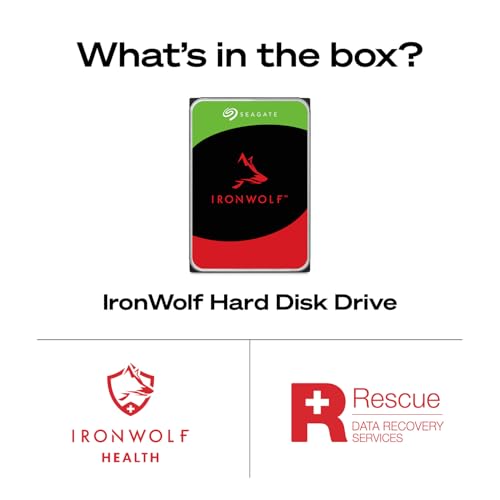 Image of Seagate IronWolf 4TB NAS Internal Hard Drive CMR 3.5 Inch SATA 6Gb /s 5400 RPM 64MB Cache for RAID Network Attached Storage Rescue Services (ST4000VNZ06 /006)
