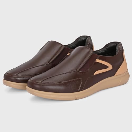 Image of Centrino Office Loafers for Man | Casual Shoes for Men Stylish | Slip-On with Cushioned Insole | Lightweight Comfortable | Loafer Shoes for Men | Hand-Stitched Moccasin Design | Mens Shoes Professional (9517)