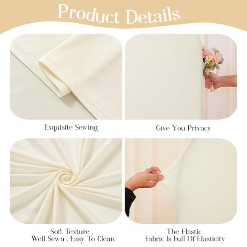 Funda para Arco Cuadrado de 6.6 x 5.2 pies Beige de Spandex miniatura 5