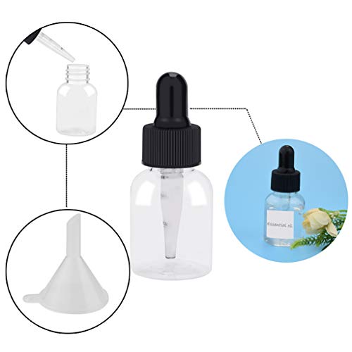 Yookat Eye Dropper Bottles 20 Pack 25Ml Dropper Bottles 20 Pieces Labels And 2 Pieces Funnels Plastic Dropping Bottles Set For Essential Oils Travel And Lab #TOP3