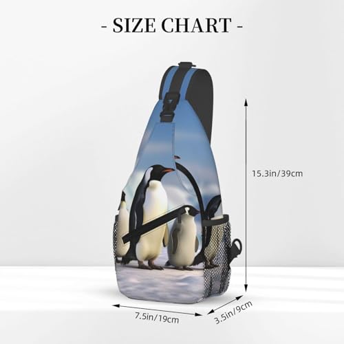 Bolso cruzado masculino y femenino estilo sling casual miniatura 3