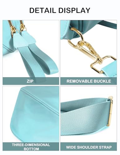 Image of FEIBOON Spacious Nylon Crossbody Bag Bum Bag Handbags Wallets Purses Trendy Shoulder Bag for Women