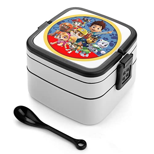 パウパトロール 弁当箱 ランチボックス 二段 ふわっと盛れる おべんとう箱 スプーン付き 女性用 男性用 子供用 抗菌 お弁当箱 大容量 高さ11cm *長さ15.5cm *幅13.5cm