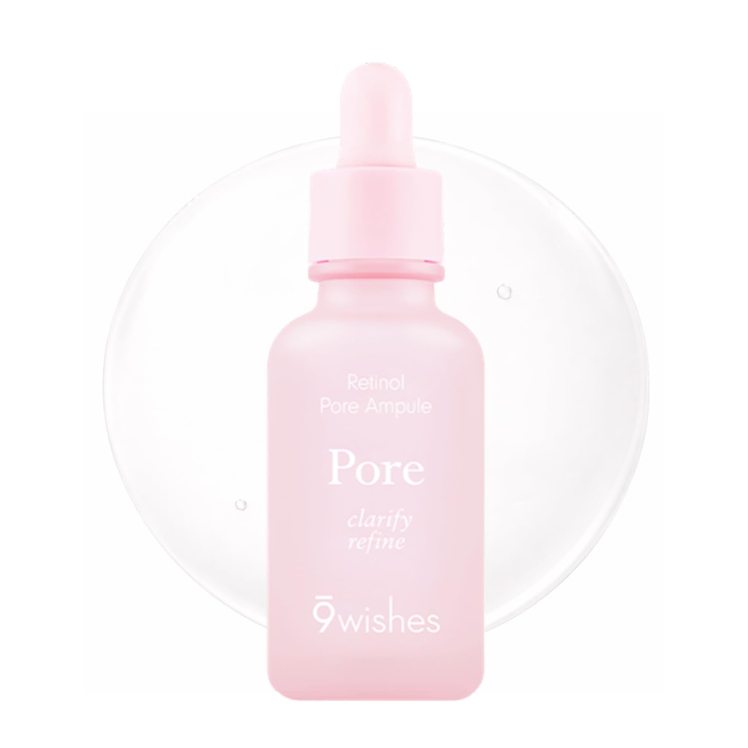 9wishes Retinol Pore Ampule – Korean Serum Ampoule for Pore Tightening with Retinol & Bakuchiol, Fragrance-Free, Sensitive Skin Friendly, 30 ml / 1.01 fl. oz.