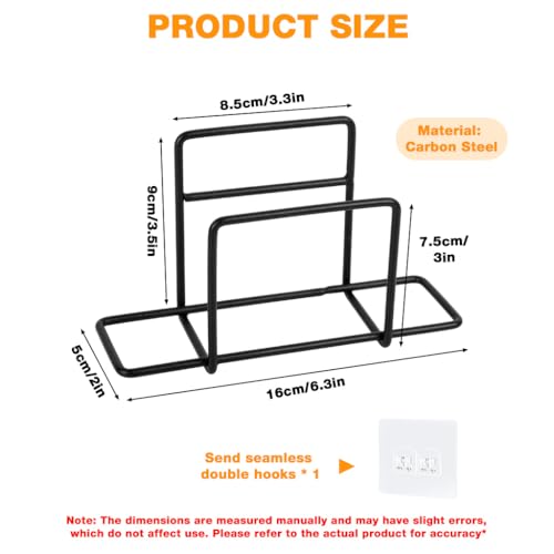 Image of HASTHIP Wall WiFi Router Mount Bracket - Wall Stand Without Drilling Steel Tv Setup Box Stand Wall Mount Space Saving Organizer Stand for Modem, Router & Set-Top Box, 16x5x7.5cm