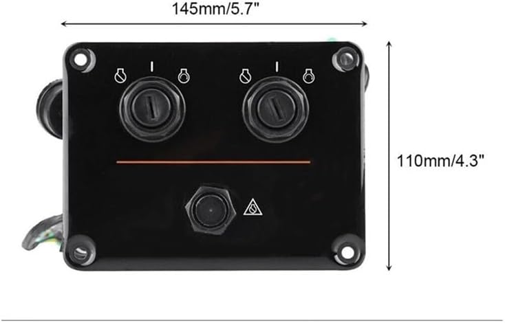 12V Outboard Dual Engine Key Switch Panel Assembly Compatible with Outboard 6K1-82570-08-00