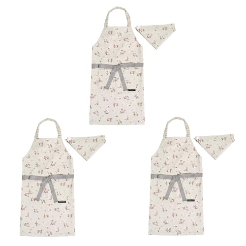 COLORFUL CANDY STYLE 子どもエプロン (100〜120cm) プティ・ブーケ 3枚セット 女の子 かわいい 子供用 子供 こども エプロン 三角巾 セット ゴム キッズエプロン おしゃれ 幼児 小学生 かわいい 小学校 N1253643