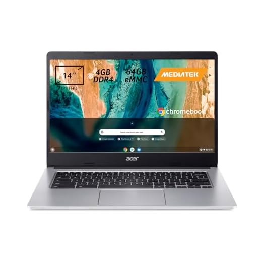Acer Chromebook 314 CB314-2H-K227 Notebook, Pc Portatile con Processore MediaTek M8183, Ram 4 GB DDR4, eMMC 64 GB, Display 14" FHD LED LCD, Scheda Grafica Mali-G72 MP3, ChromeOS, Silver