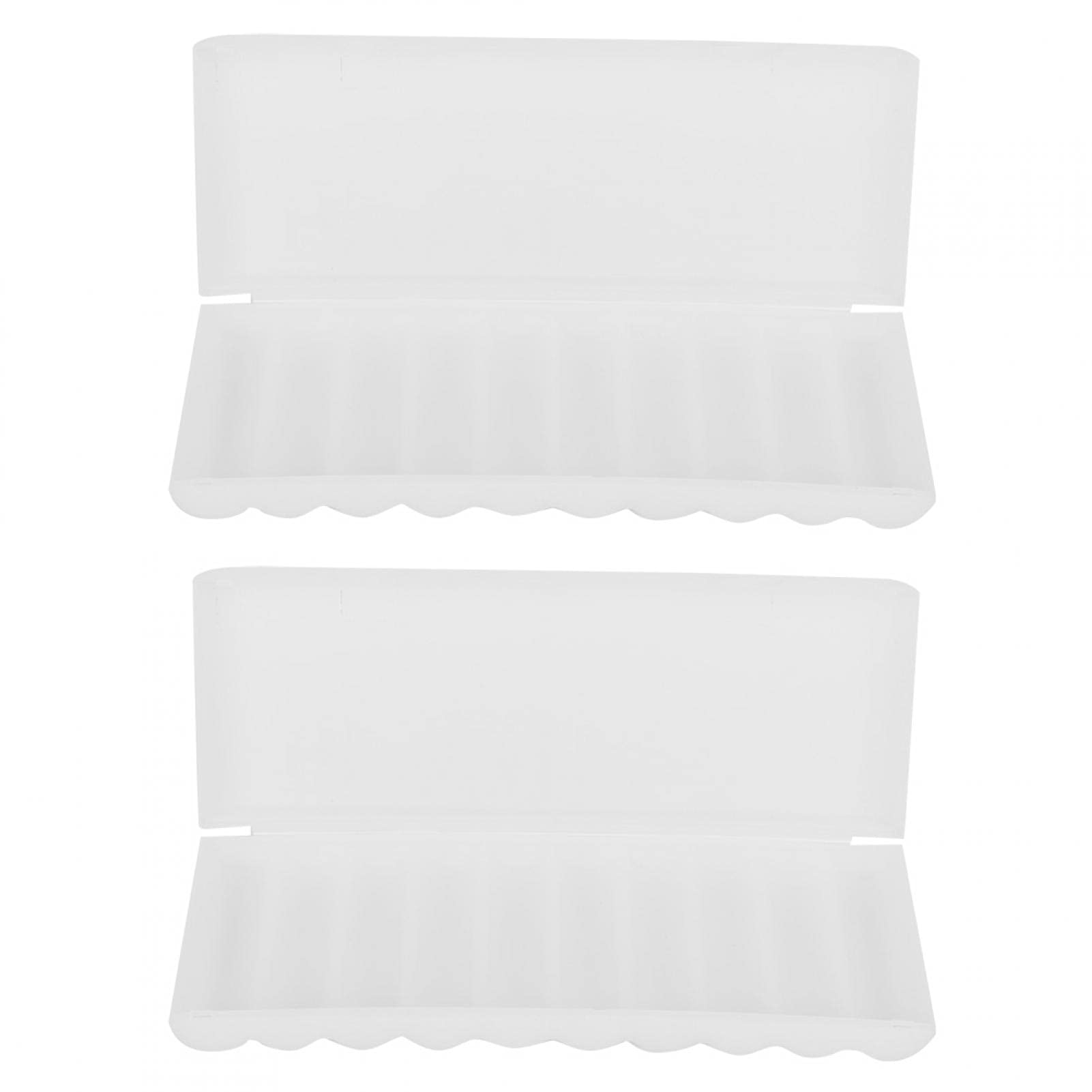 2Pcs 18650 Battery Holder, AA/AAA Battery Storage Case Plastic Storage Organizer Container, Clear White 10 Grids