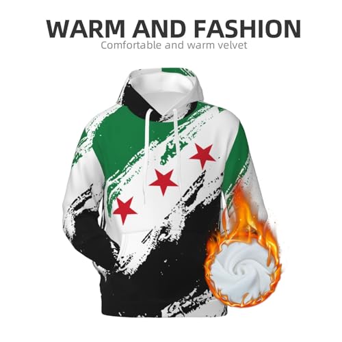 Syria Flag 1932-1963 Color Men'S Hoodies Sweatshirt Pullover Fleece Hoodie Outerwear4