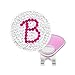 Navika USA Inc. B- Initial Micro Pave Crystal Ball Marker (Pink) w/Hat Clip