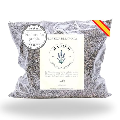Flor de Lavanda Seca Natural 500 G Mariem 100% Pura Origen...