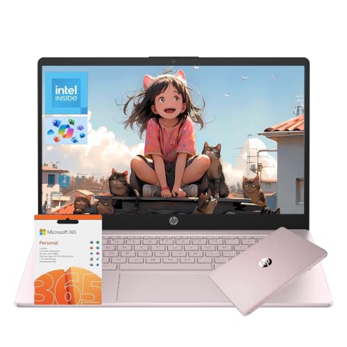 Image of HP 14 inch AI-Ready-Laptop for Students Home Office Copilot AI Intel N150