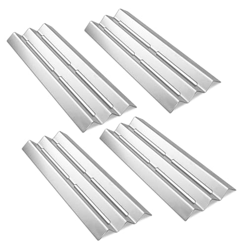 Derurizy Grill Heat Plate for Napoleon LEX485/605/730 LE LD485 Series Gas Grill Models S81001, Stainless Steel Heat Plate Tent Shields, Burner Cover Flame Tamer, 16 1/2', Pack of 4