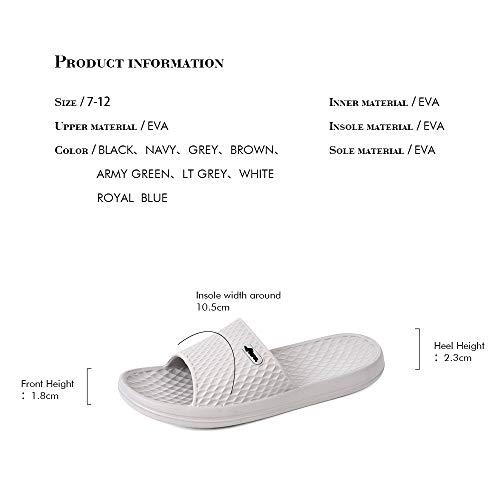 Image of FUNKYMONKEY Men's Shower Slides - Non Slip Quick Drying Sandals for Men - Lightweight Pool Beach Bathroom Slippers Indoor Outdoor