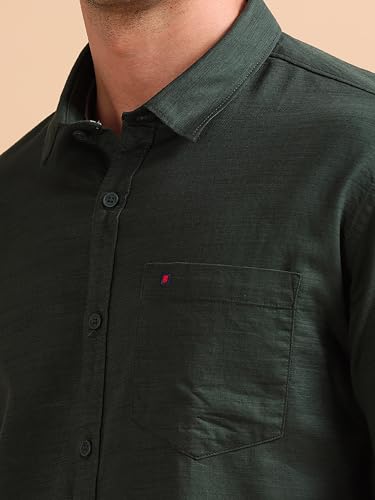 Image of COOL COLORS Men's Solid Slim Fit Casual Shirt | Breathable Soft Fabric | Spread Collar | Stylish Modern Comfort | Office, Party, Weekend Essential