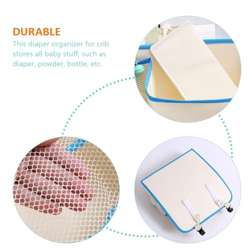 Hohopeti Saco De Armazenamento De Cama De Bebê Mudando Mesa Organizador Organizador De Fraldas Pendu