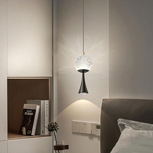 Lampe suspendue LED en cuivre moderne réglable à gradation tricolore