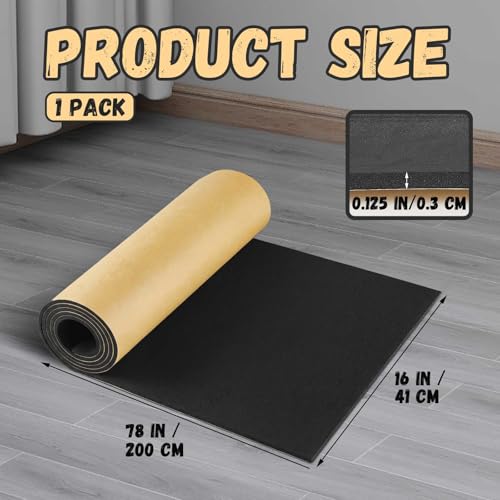 Image of Pangda 1 Piece 78 x 16 x 1 /8 Inch Extra Large Marine Foam Roll Closed Cell Rubber with Adhesive Insulation Sheets Lightweight Single Sided Tape Water Weather Resistant for Craft