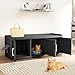 KFY Cat Litter Box Enclosure Resin Hidden Cat Litter Box Furniture Multi Functional Three Door Spacious Odorless Waterproof UV Resistant Durable Indoor Outdoor Use(Black, 46.93''L×17.64''W×17.87''H)