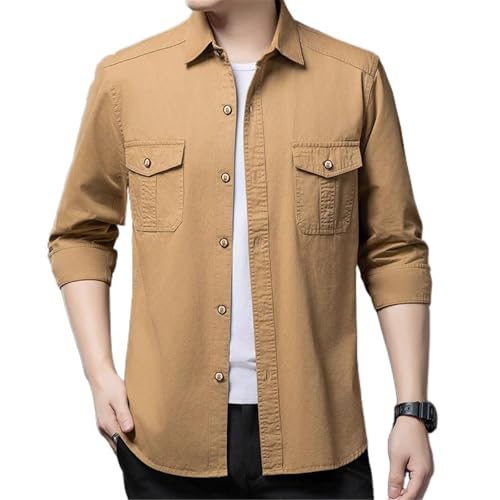 Chemise homme coton manches longues ample et résistante style workwear casual