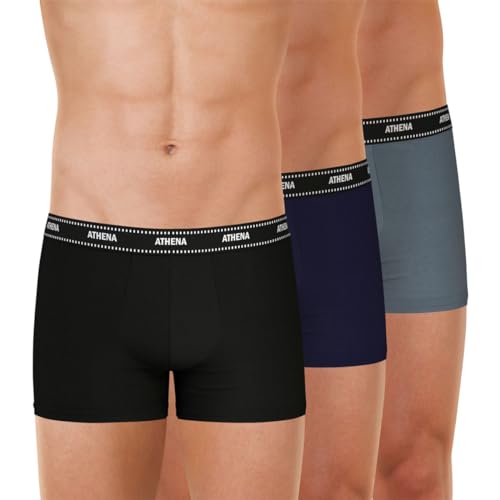 Athena - Lot de 3 Boxers Homme My Petit Prix - Coton Stretch - Label Oeko-TEX Standard 100