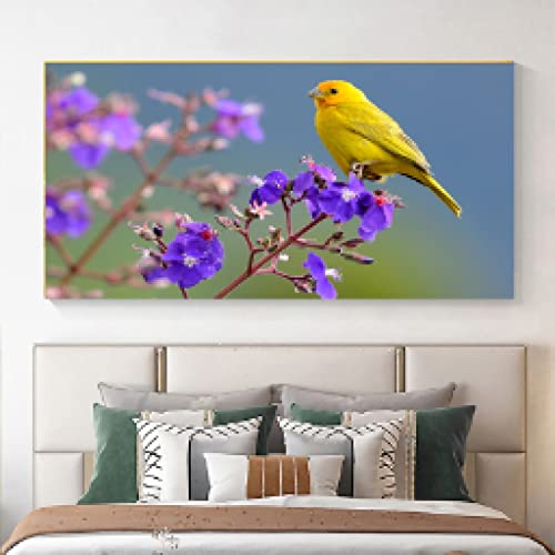 Affiche fleur oiseau paysage KEBIA pour chambre zen et salon moderne