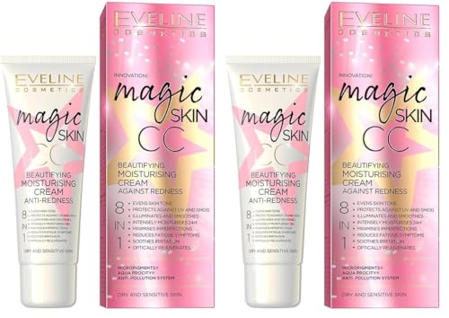 Eveline Cosmetics Magic Skin Cc Crème Visage Hydratante 8 En 1 50Ml 50 ml (Paquete de 2)