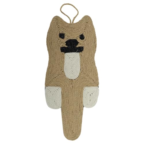 CAPASTEC Almohadilla Rascadora para Gatos con Patrón De Gatos Alfombra Rascadora Horizontal para Uso En Interiores Y Exteriores Protector De Muebles para Sofás De Pared 45X20cm Color Caqui