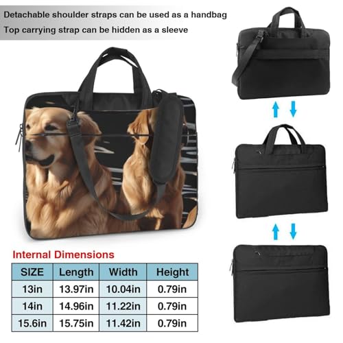 Bolso tipo Tote para laptop estilo Golden Retrievers miniatura 4