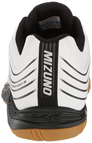 Mizuno Womens Cyclone Speed 3 Volleyball Shoe, White/Black, 8.5 Us #TOP2