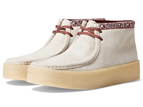 Image of Clarks Wallabee Cup Boot White Interest 8.5 D (M)