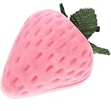 AOBOPO コレクションケース 収納 ケース バレンタイン デー ストロベリー 女の子 用 ベルベット リング ボックス リング リング ジュエリー ケース かわいい キー ウェディング 形 小物