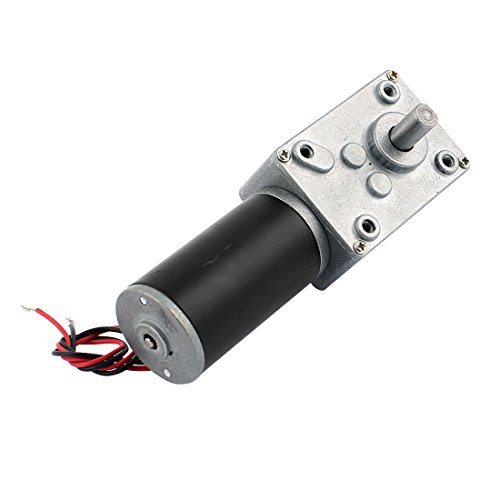 uxcell DC 24V 10RPM 8mmx15mm Dual D-Shape Shaft Electric Power Turbo Worm Geared Motor