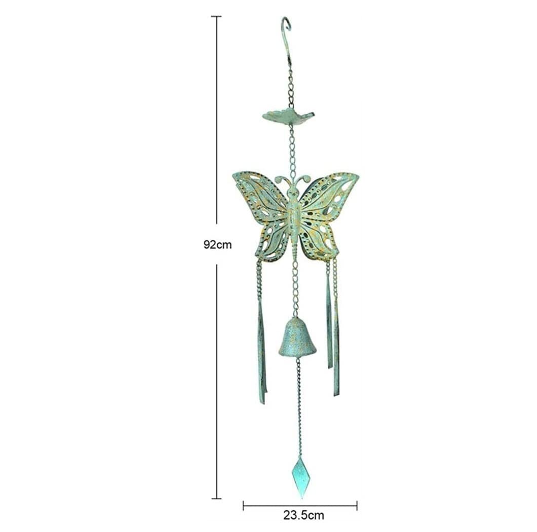 Carillons éOliens Carillons Éoliens Papillons pour L'extérieur, Joli Cadeau De Pendaison Crémaillère avec Cloches en Fonte Vertes DéCoration IntéRieure ExtéRieure(A)