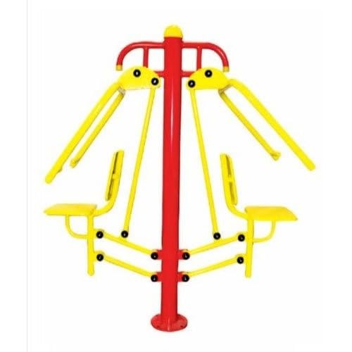 Image of Heavy Duty Outdoor Gym Double LAT Pull Down Machine with Open Air Back & Shoulder Workout Fitness Equipment for Public Parks, Societies, Gardens & Playgrounds