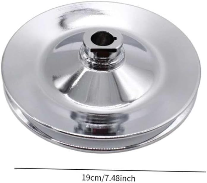 Metal Power Steering Pump Pulley Single Groove 5.75 Inch Diameter Compatible with Automotive Vehicle Models Replacement for Part Number 8K1927225B 1G724-97012