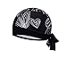 Women Cycling Cap Headwrap Running Head Wrap Motorcycle Biker Hat Helmet Liner Black White