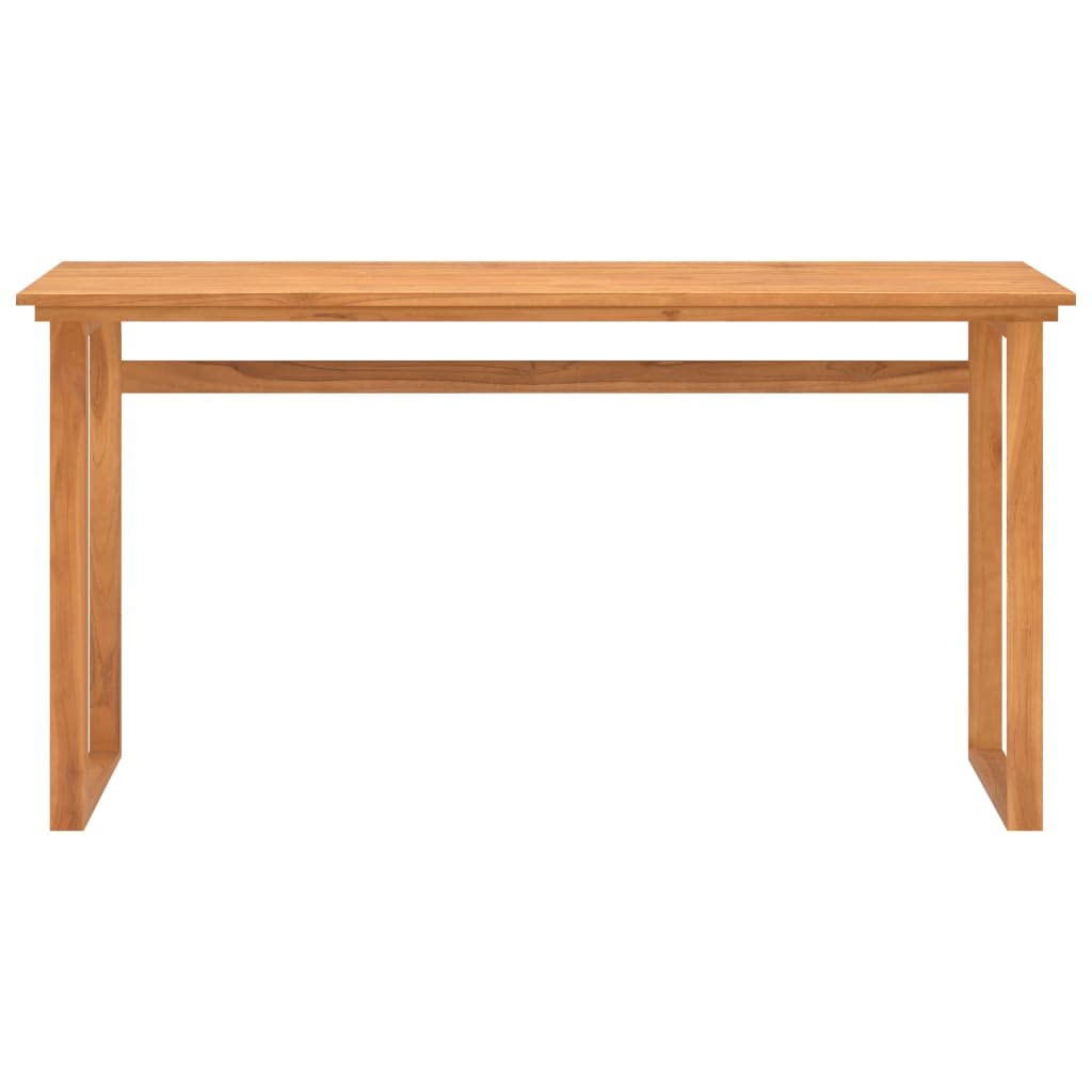 Scrivania 120 x 45 x 75 cm, in legno massello teak, scrivania segretaria, scrivania per computer, design salvaspazio, ideale per l'ufficio di casa