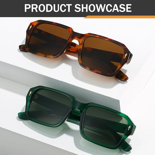 Retro Square Sunglasses Men Women Fashion Trend Rectangular Glasses Tinted Lenses 80s 90s Style Eyewear4