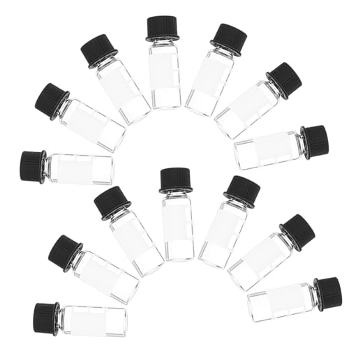 GETAJGHSD - GETAJGHSD 100pcs 8-425 Screw Neck Glass Sample Vials with Lid and Silicone Insert for Laboratory Chromatograph