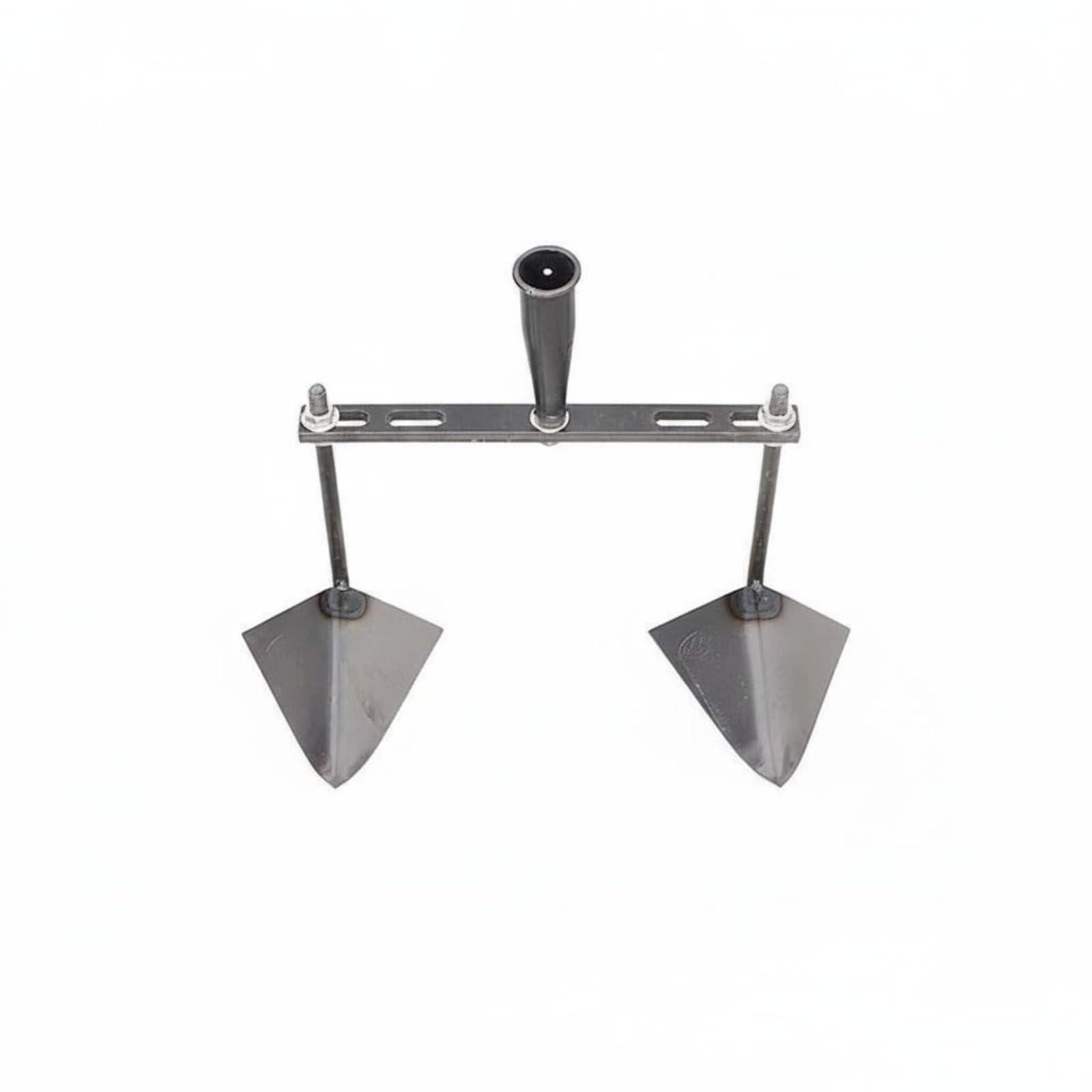 Houe Agricole Outil Manuel de Tranchée Houe Sarcleuse Cultivateur Réglable en Acier au Manganèse à Dents Triangulaires pour Préparation de, 30CM 2 Heads